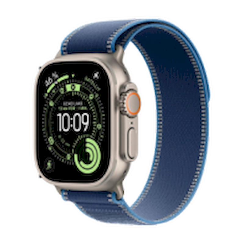 Apple Watch Ultra 3 (2025) 5G 49mm Natural Titanium Case with Trail Loop M/L - Blue/Bright Blue